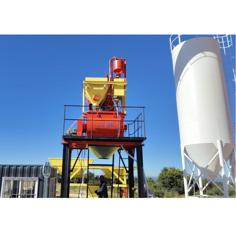 High Productivity New Condition HZS25 Concrete Mixing Station Includes Batching Concrete Bin Hopper