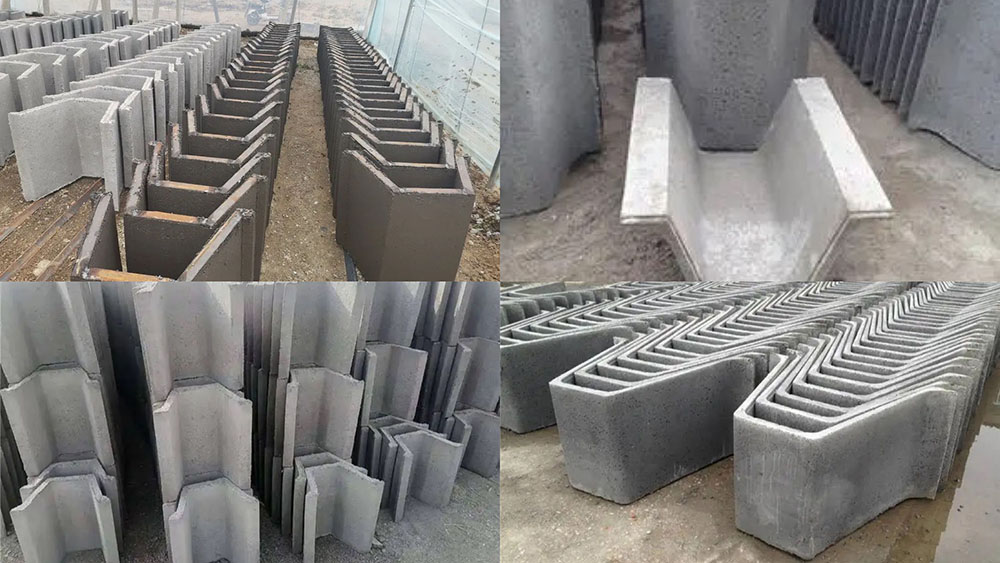 Wet Casting Concrete U Shaped Channel Mould for Culvert Drainage Irrigation V Shaped Ditch Mold