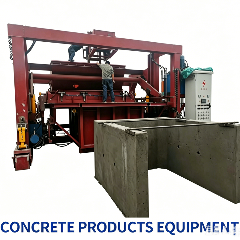 Mobile Automatic Precast Concrete Component Making Machine Multi-function U Groove and Road Barrier Molding Machine
