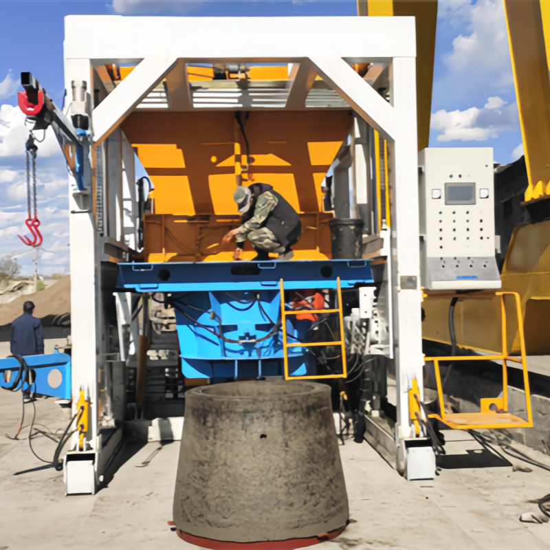 Customizable Concrete Forming Machine for U-shaped Canal, Gutter, Manhole Ring, Curb, Drain Pipe,Box Culvert & Road Barrier