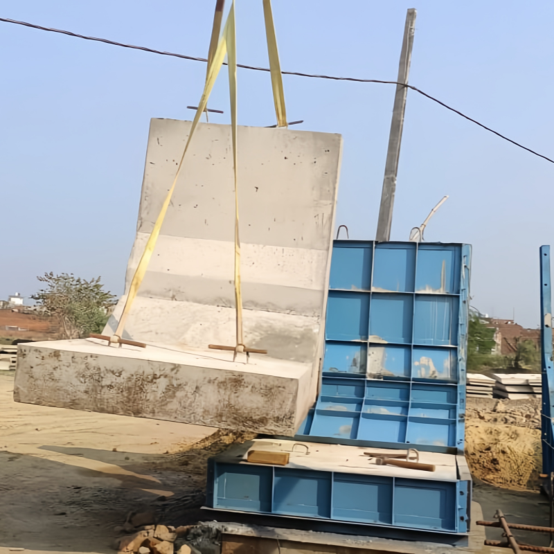 High Quality QF Brand L-Shaped Retaining Wall Molds for Precast Concrete Durable Steel Molds Easy Assembly