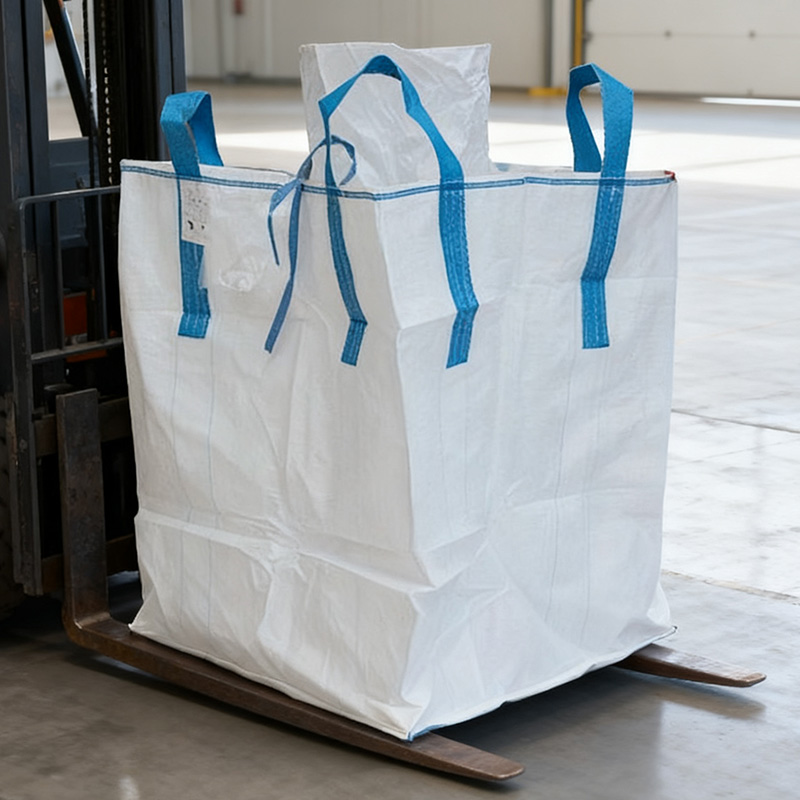 FIBC with Top Filling Spout and Flat Bottom