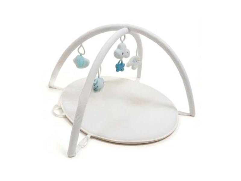 Baby play frame/baby play mat wooden frame, round baby crawling mat, gym fabric hanging toys