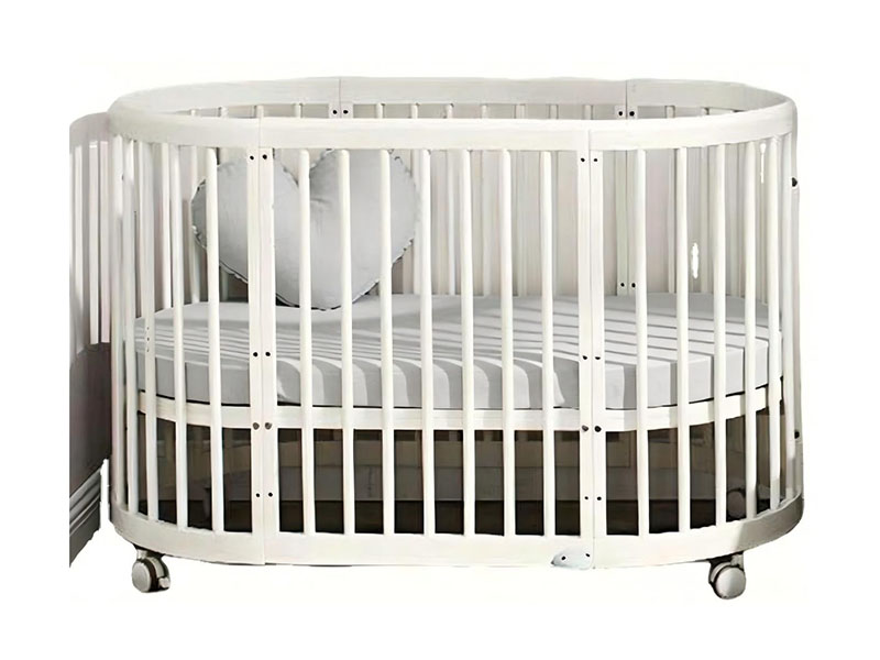Baby crib / movable solid wood newborn bed / baby crib/adjacent bed / children's modular solid wood widened and heightened bed