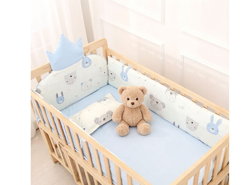 5-piece 100% cotton baby crib set/baby crib bumpers/fully upholstered crib bumper cover