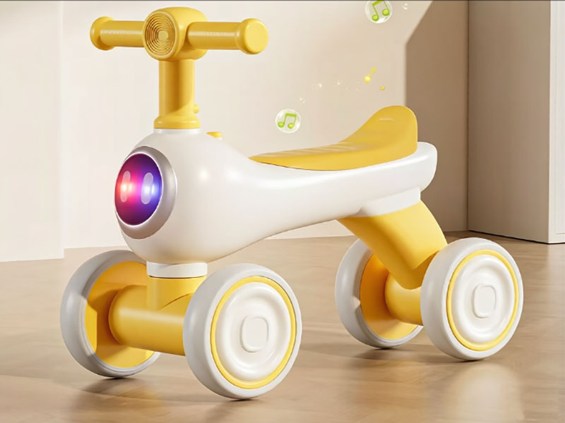 Adjustable balance scooter for children 1-4 years old/anti-tipping, pedal-free four-wheeled baby walking scooter