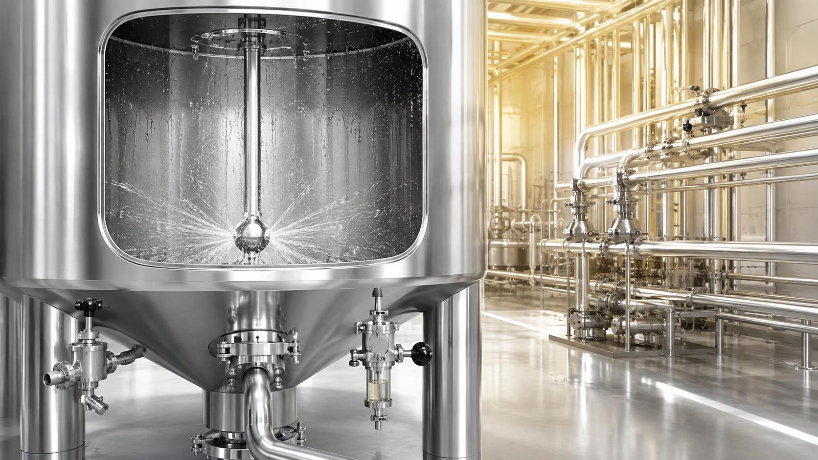 How can a stainless steel liquor tank limit flavor carryover?