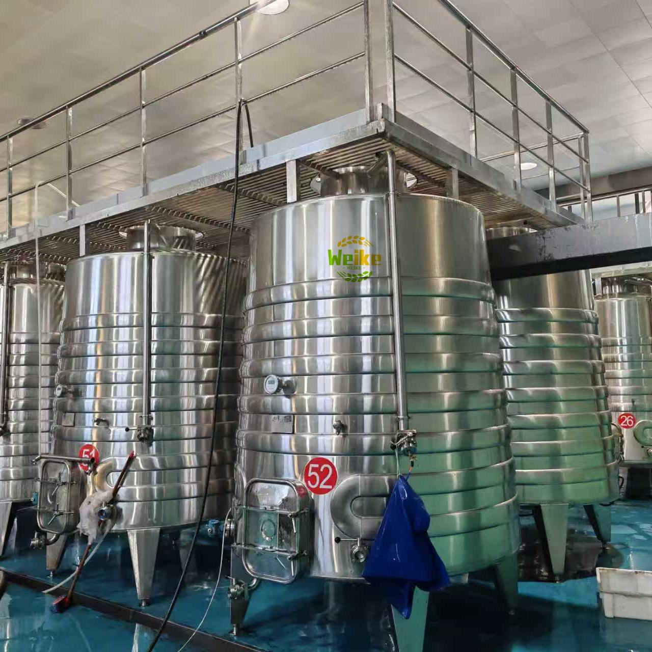 Tangki fermentasi anggur meruncing 8000L