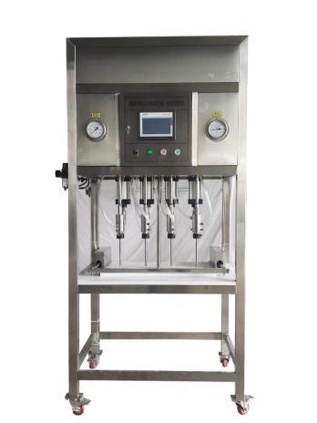 Mesin pengisian dan penutupan botol 4 kepala