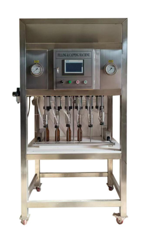 Mesin pengisi dan penutup botol 6 kepala
