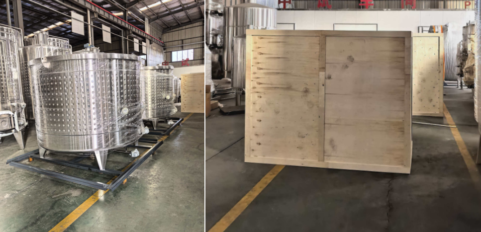 Kami menyelesaikan tangki fermentasi alkohol untuk pelanggan