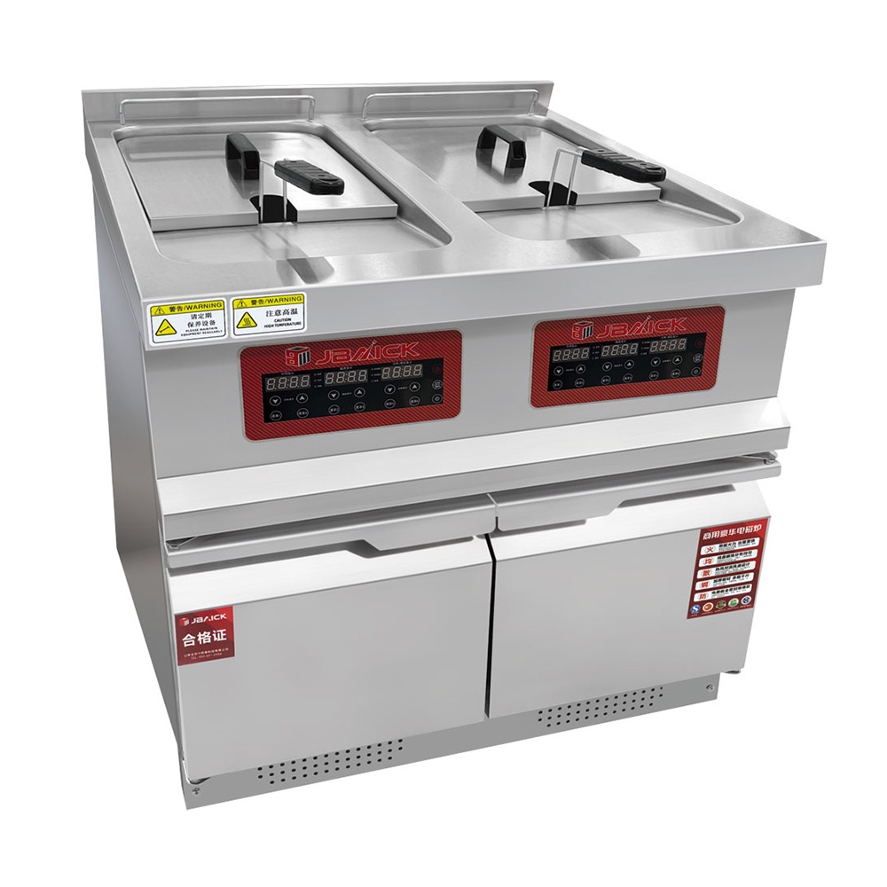 Electromagnetic Open-Kitchen-Electromagnetic Double-Cylinder Double-Screen Fryer