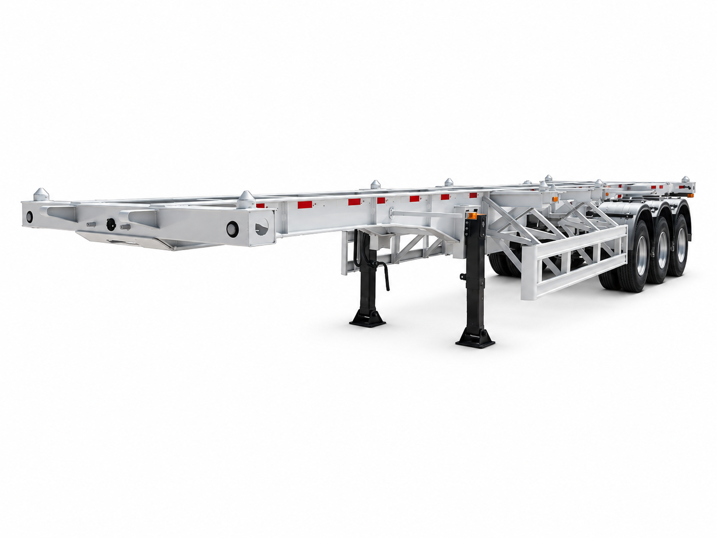 Semi-Trailer Chassis Kontainer 40FT 3 Gandar