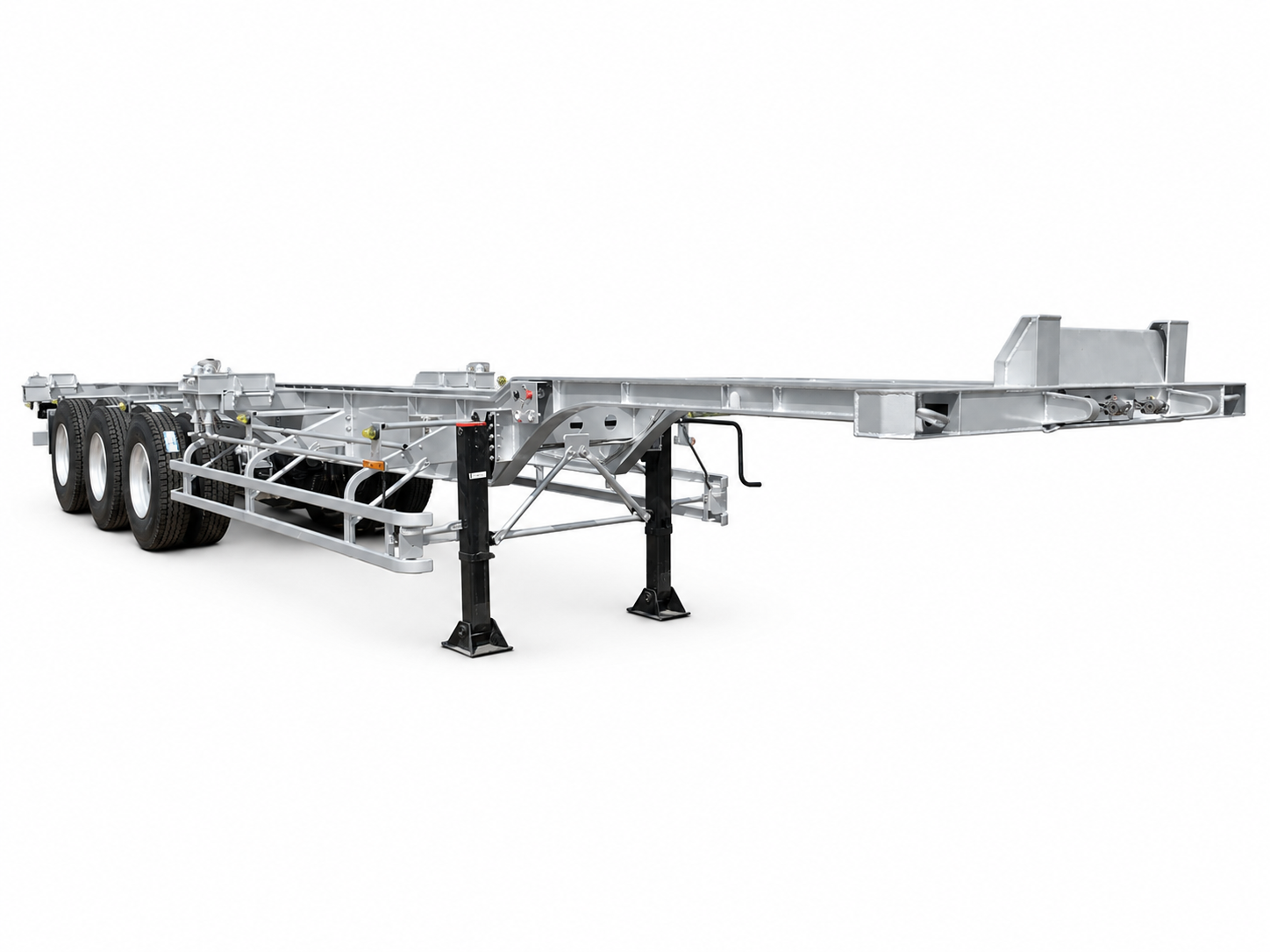 Semi-Trailer Rangka Kontainer Gooseneck 45ft 3 Gandar