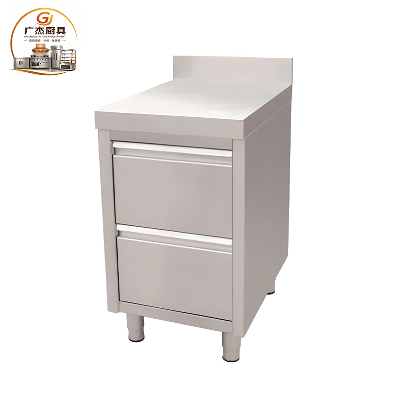SCCTG Free standing two drawers cabinet with splash back
