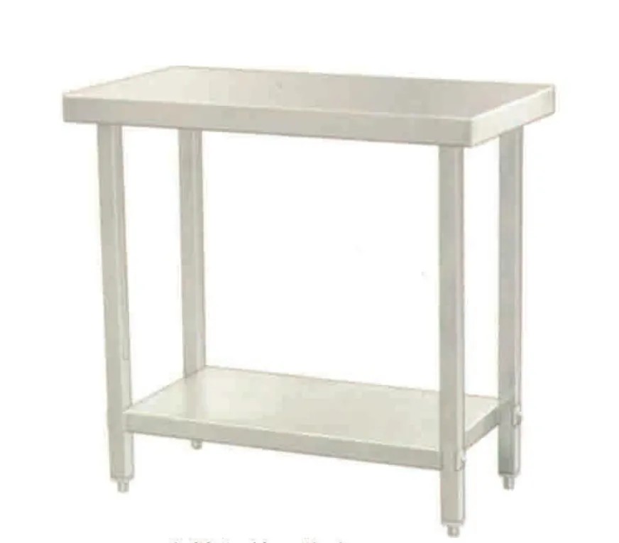 Stainless steel work table with backsplash