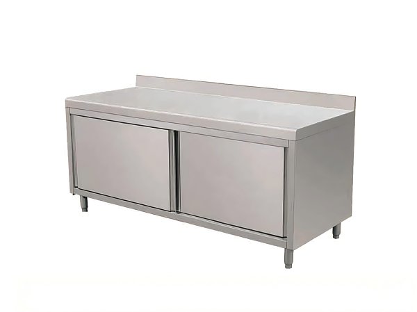 Commercial Sliding Door Work Table Cabinet | Guangjie