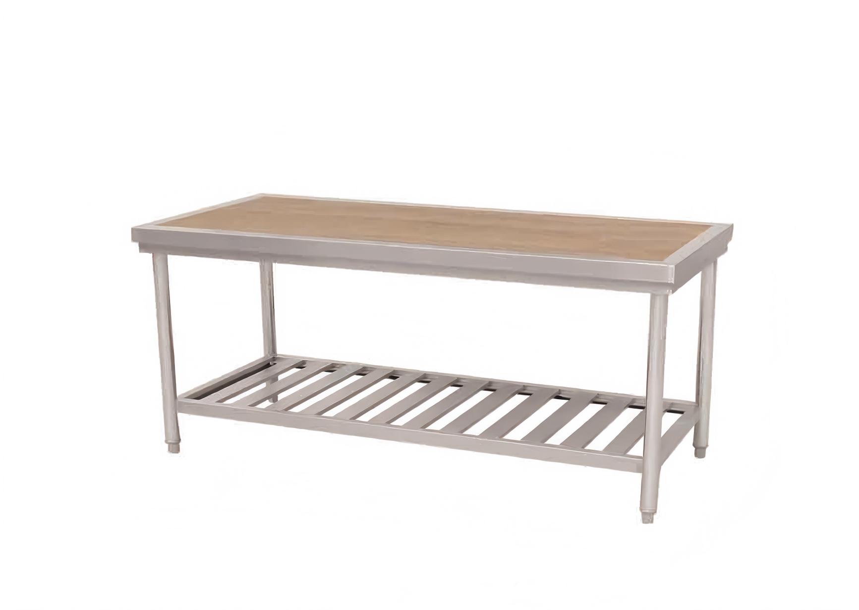 Commercial Stainless Steel Wooden Top Work Table