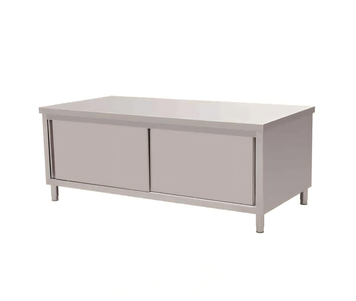 Stainless Steel Cabinet Work Table with Doors and Drawers