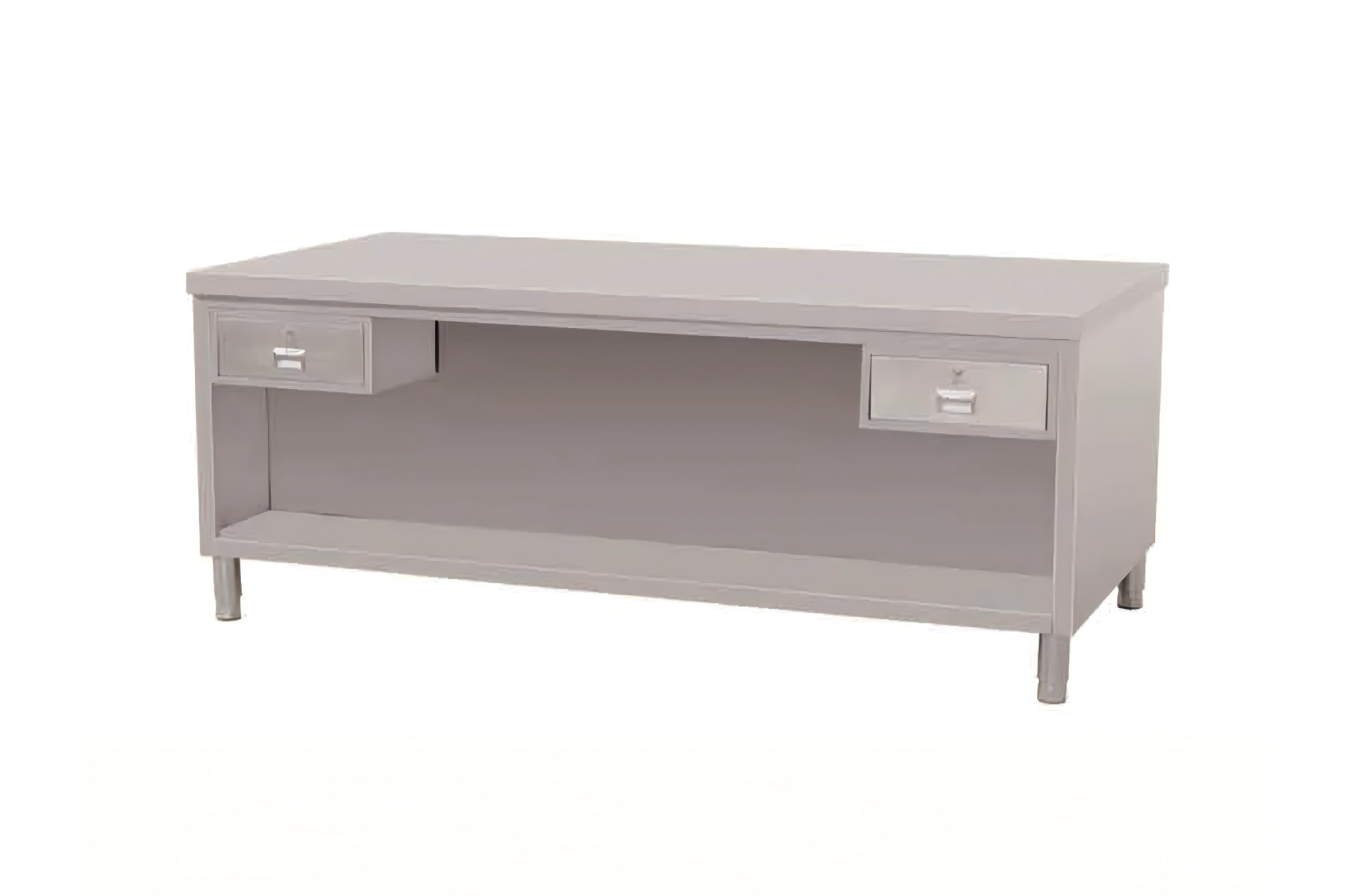 Stainless Steel Cabinet Work Table with Doors and Drawers