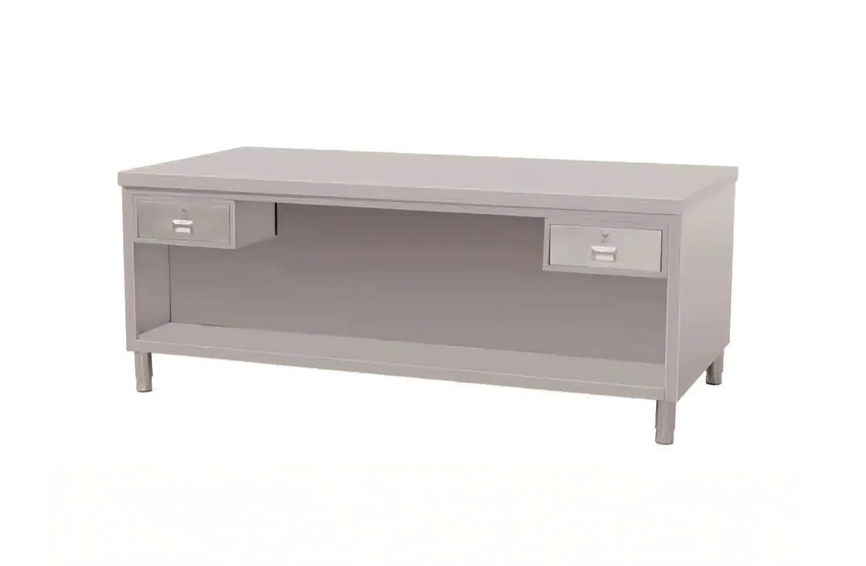 Stainless Steel Cabinet Work Table with Doors and Drawers
