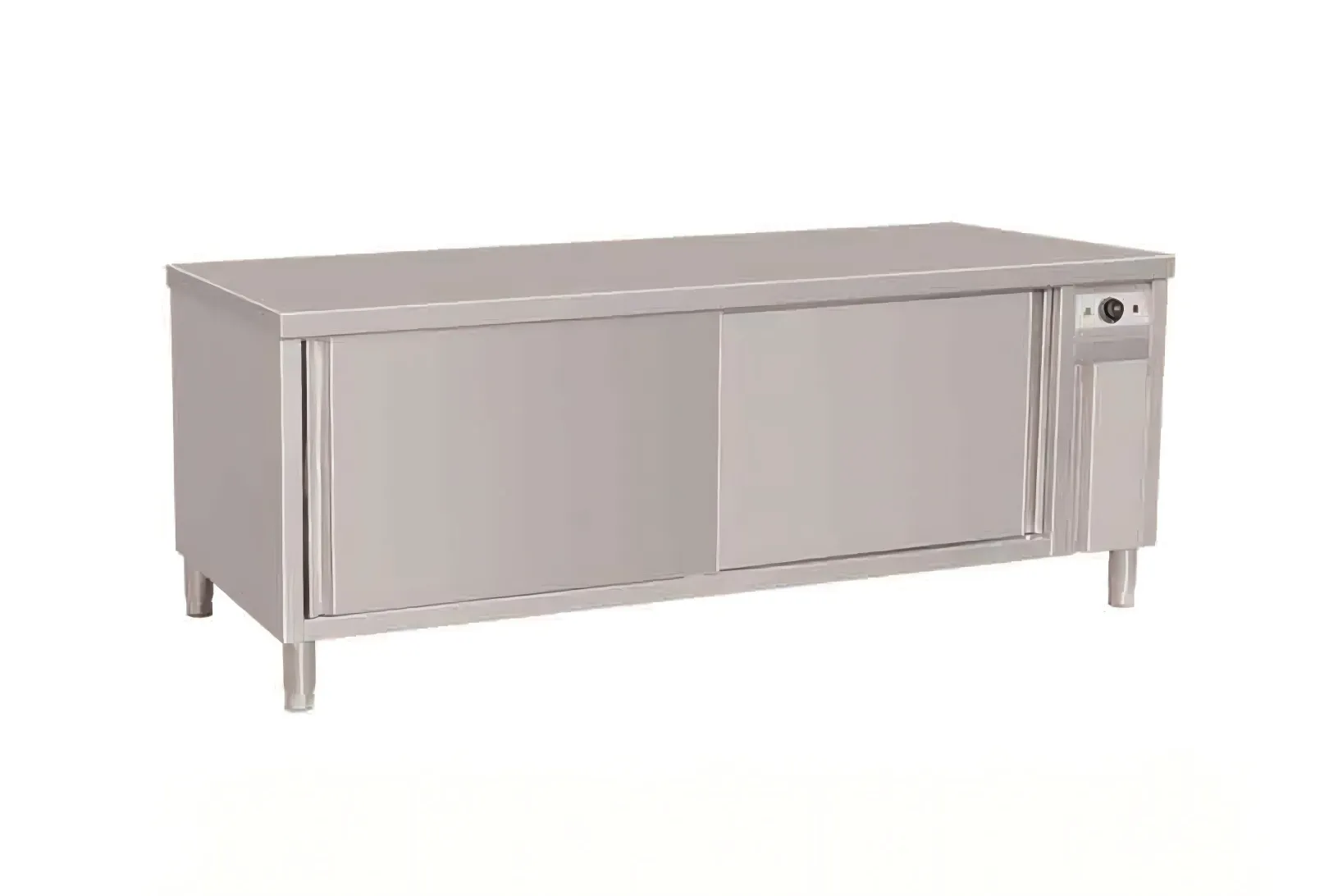 Stainless Steel Hot Air Warming Cabinet with Double Hinged Doors