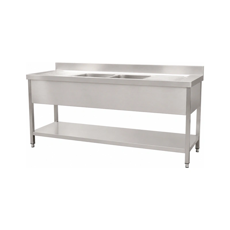 ZZDS Series European Style Stainless Steel Sink with Undershelf and Drainboard