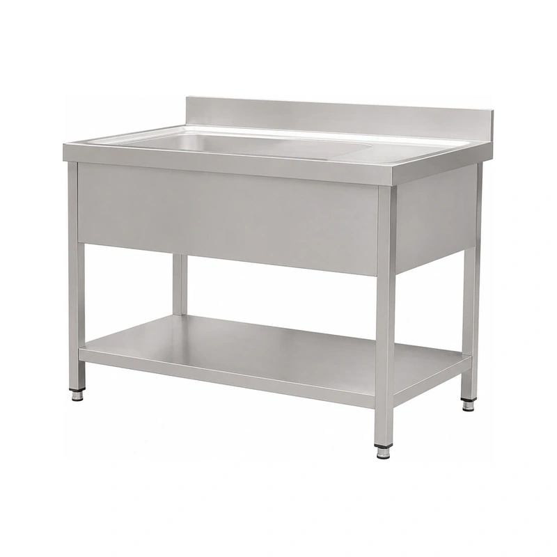 ZZDS Series European Style Stainless Steel Sink with Undershelf and Drainboard