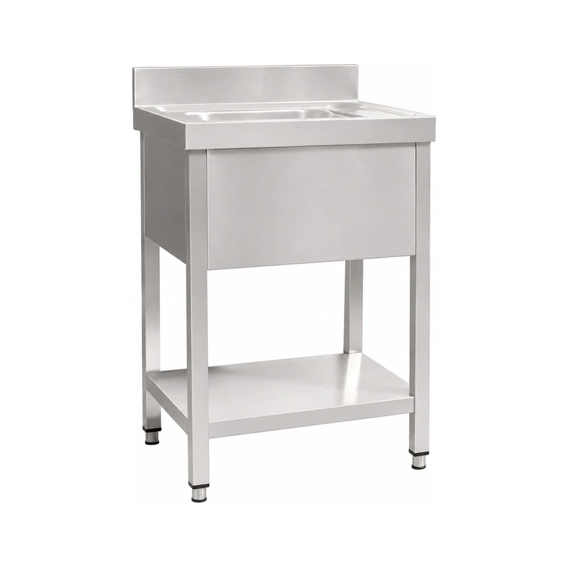 ZZDS Series European Style Stainless Steel Sink with Undershelf and Drainboard