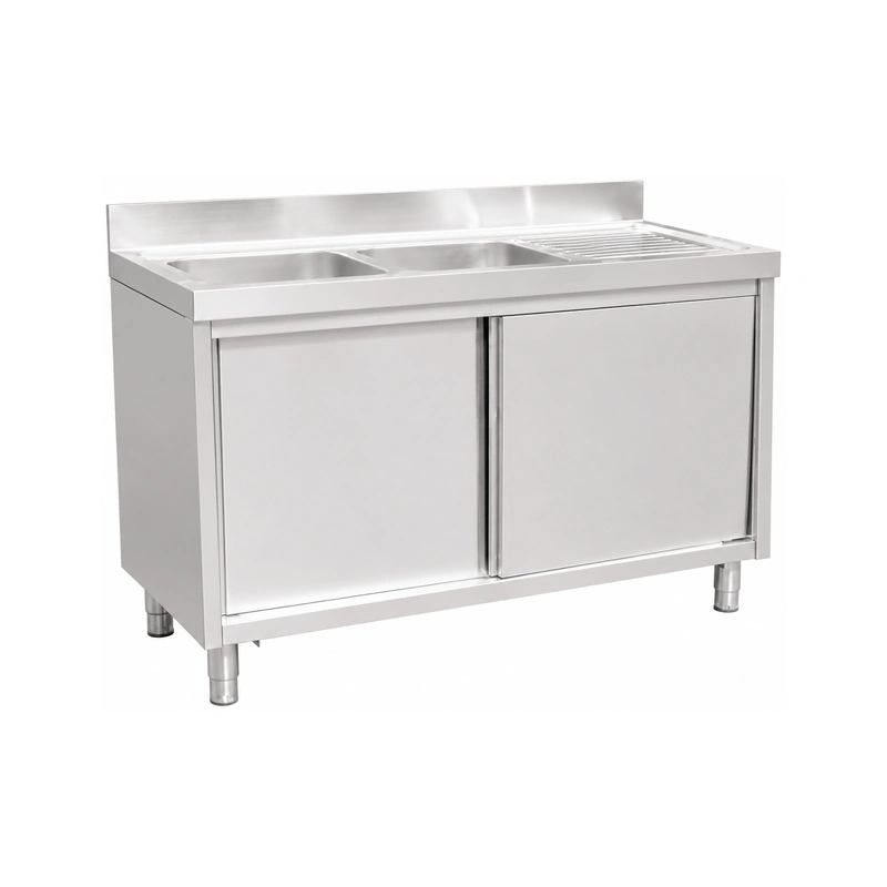 DSGS Series European Style Stainless Steel Sink Cabinet with Drainboard