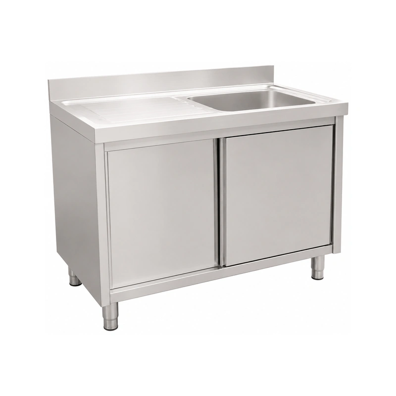 DSGS Series European Style Stainless Steel Sink Cabinet with Drainboard