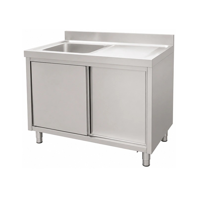 European Style Single Sink Cabinet with Right Drainboard