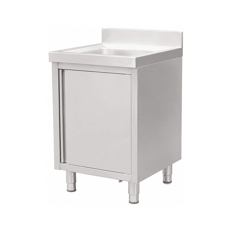 DSGS Series European Style Stainless Steel Sink Cabinet with Drainboard