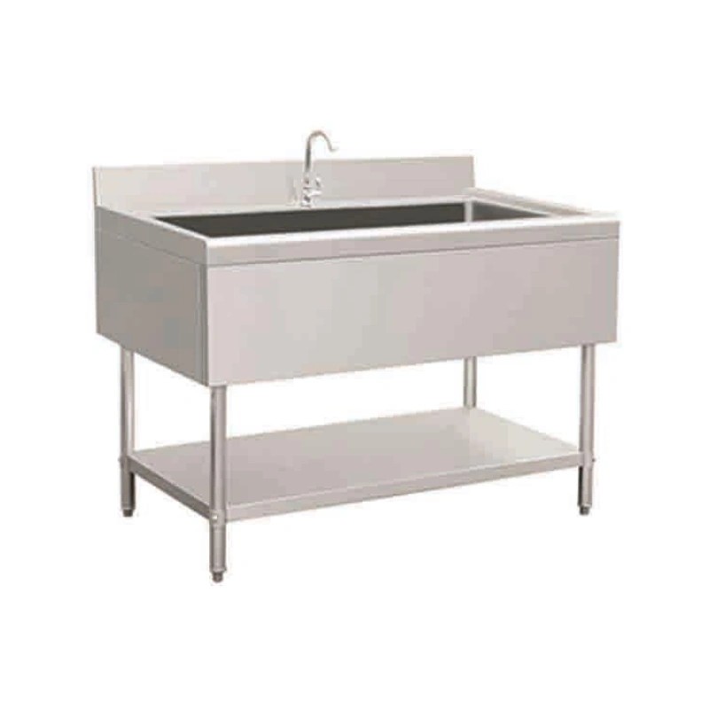ZZOSDDX European Style Big Single Sink with Undershelf