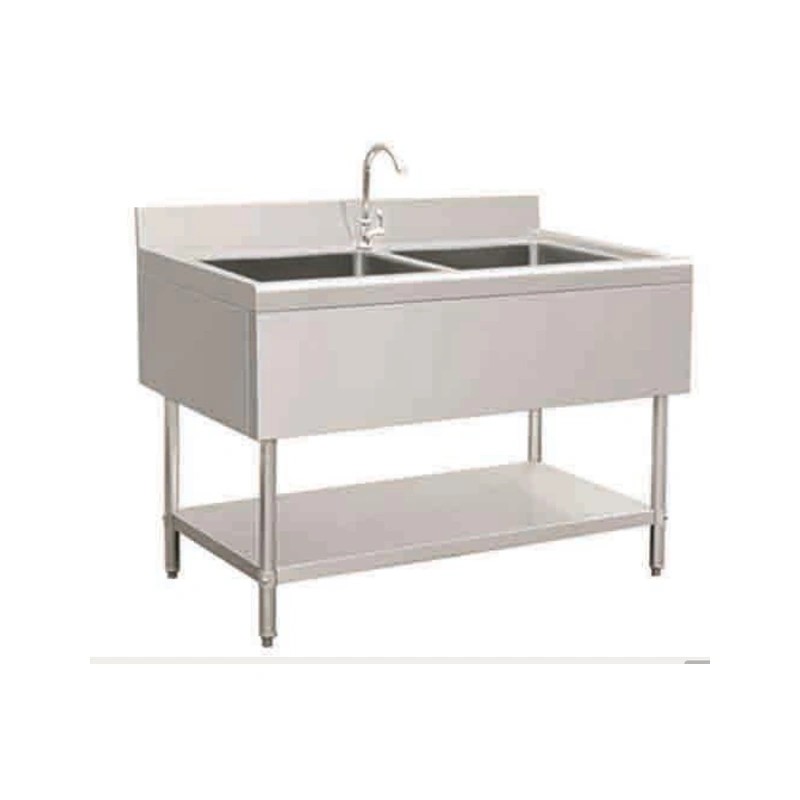 ZZOSSX European Style Double Sink with Undershelf