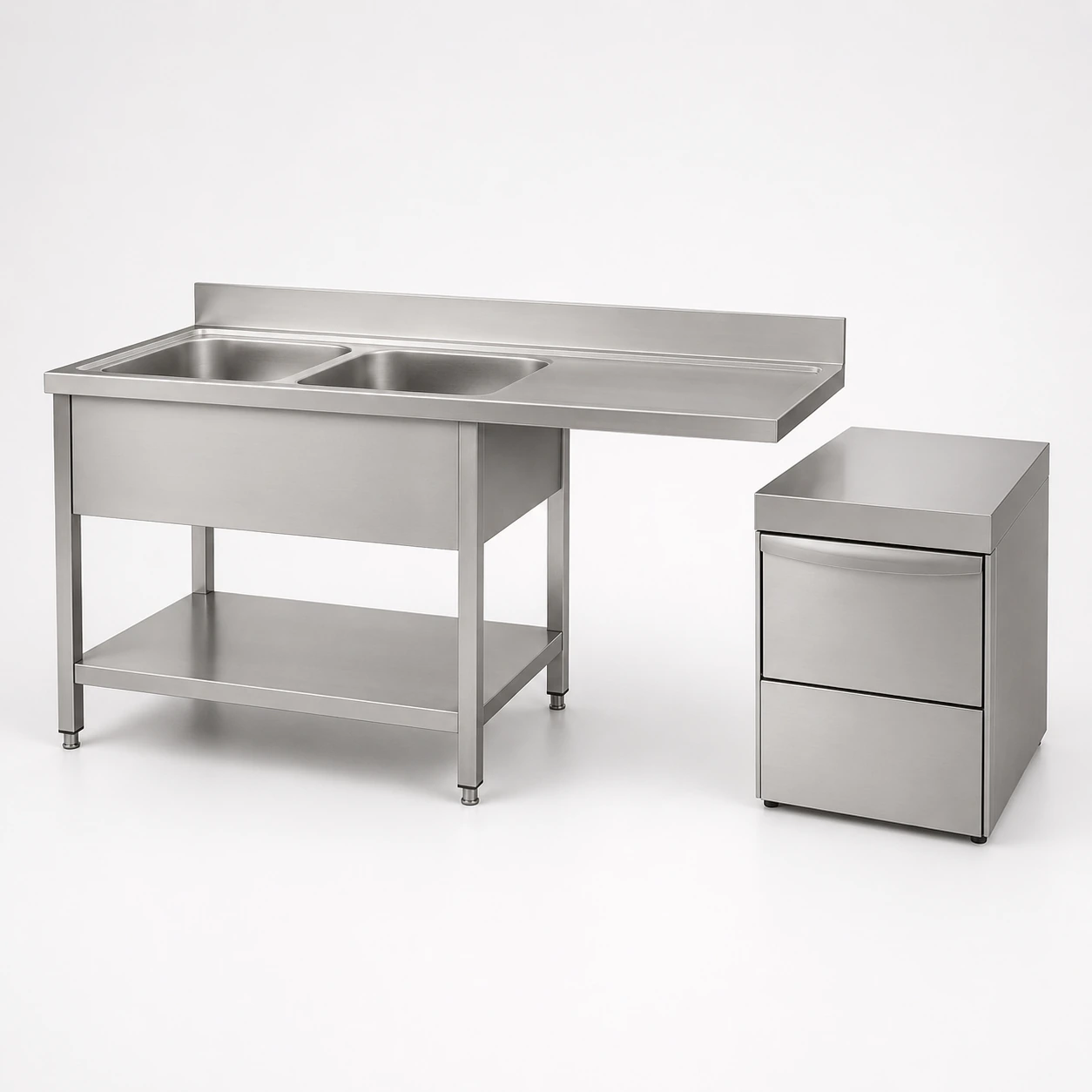 Stainless Steel Sink Units with Dishwasher Space