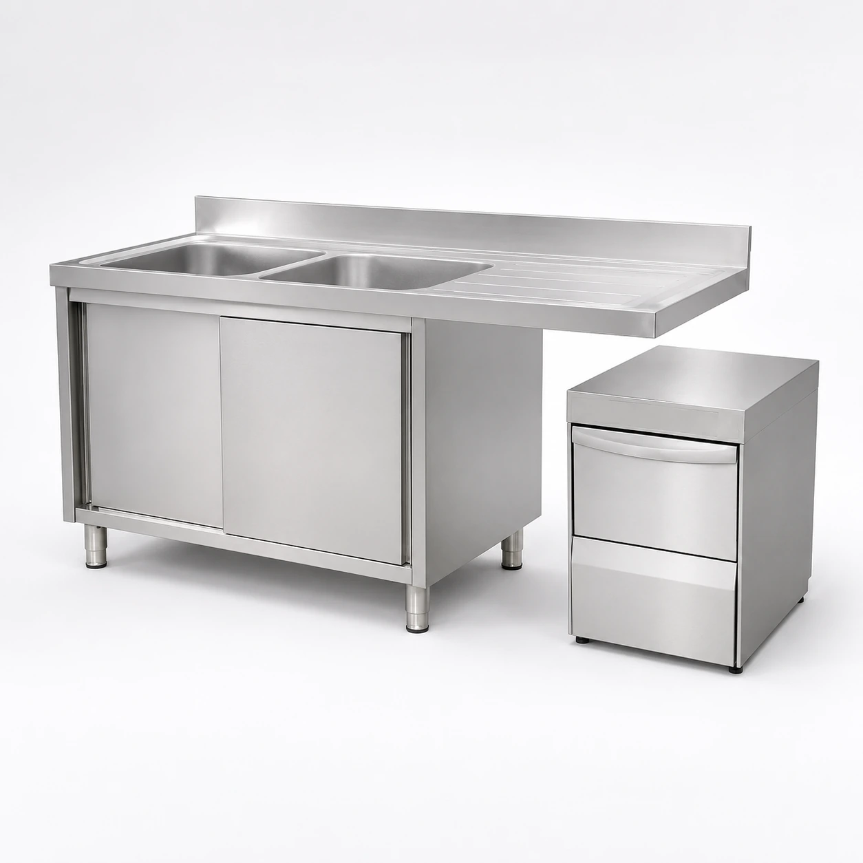 Stainless Steel Sink Units with Dishwasher Space