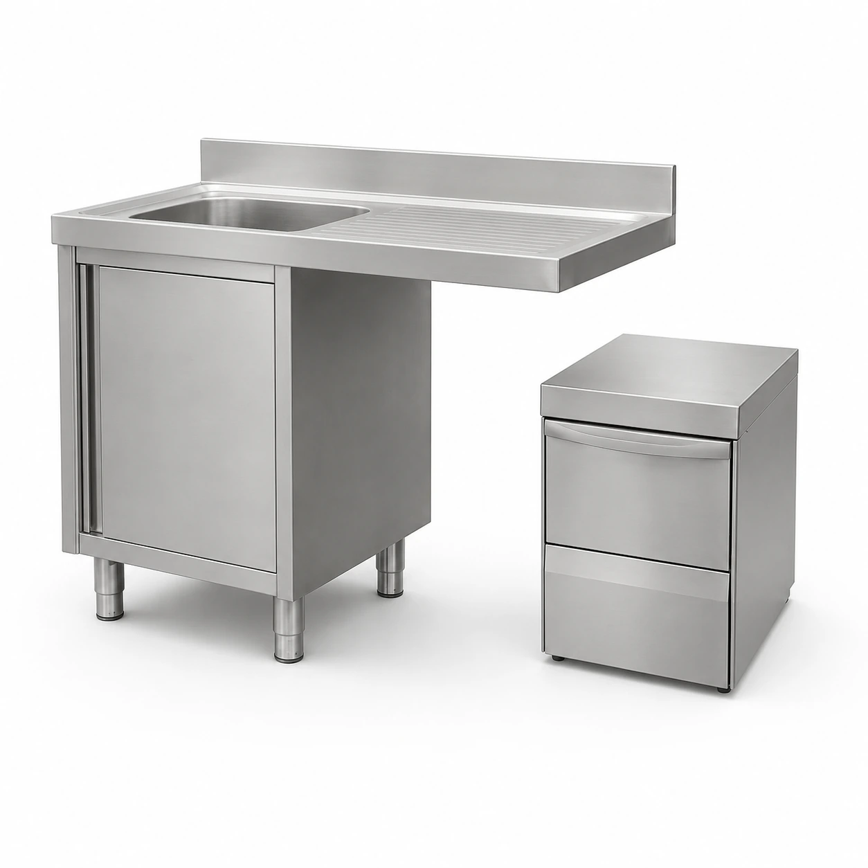 Stainless Steel Sink Units with Dishwasher Space