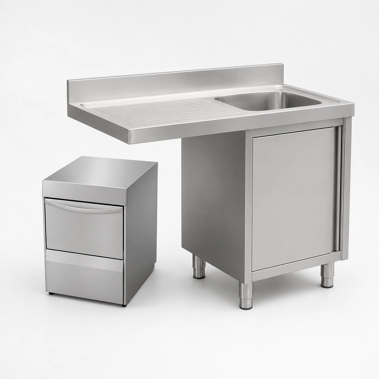 Stainless Steel Sink Units with Dishwasher Space