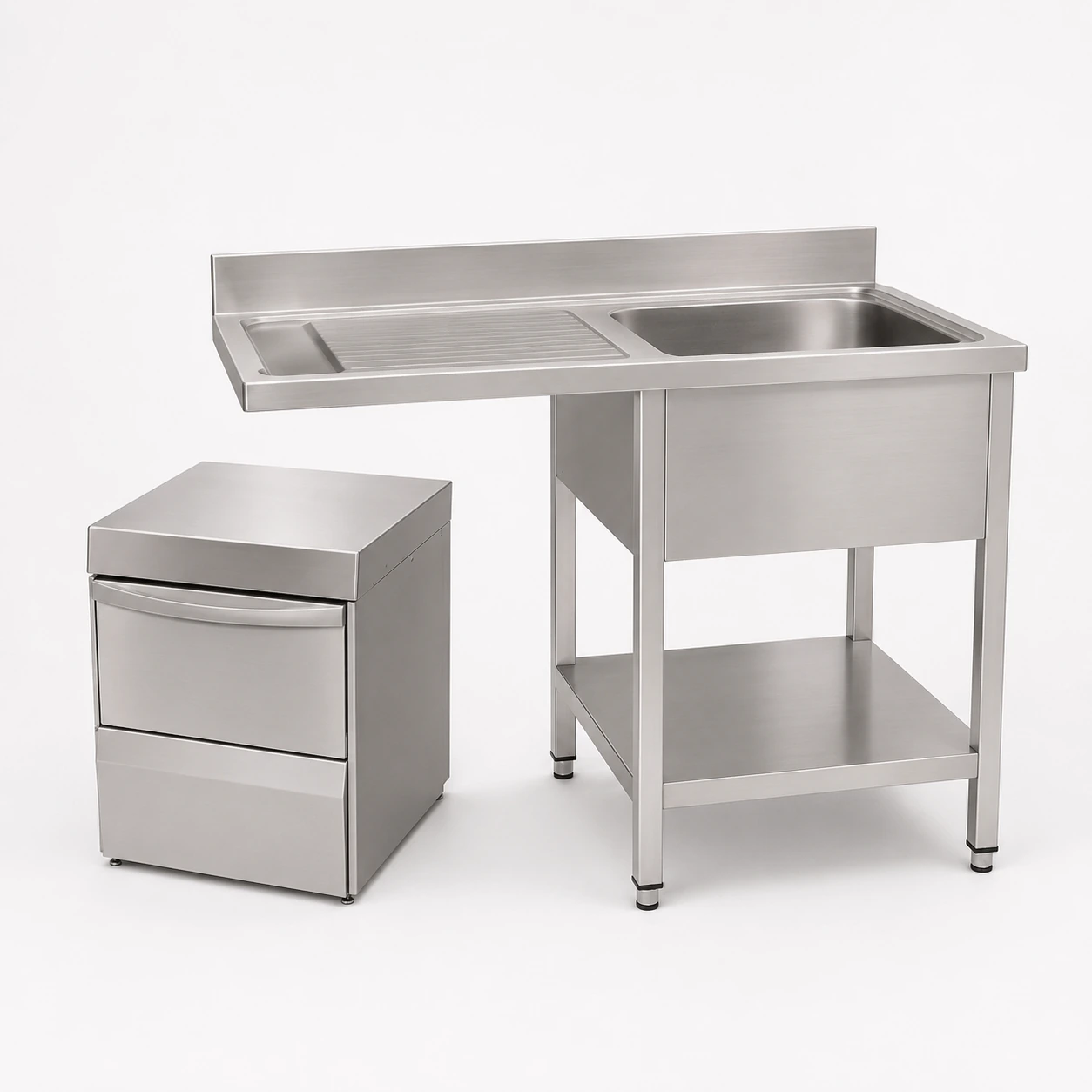 Stainless Steel Sink Units with Dishwasher Space