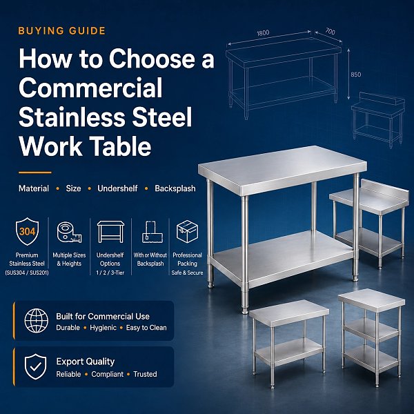 How to Choose a Commercial Stainless Steel Work Table for Restaurant Kitchen Projects