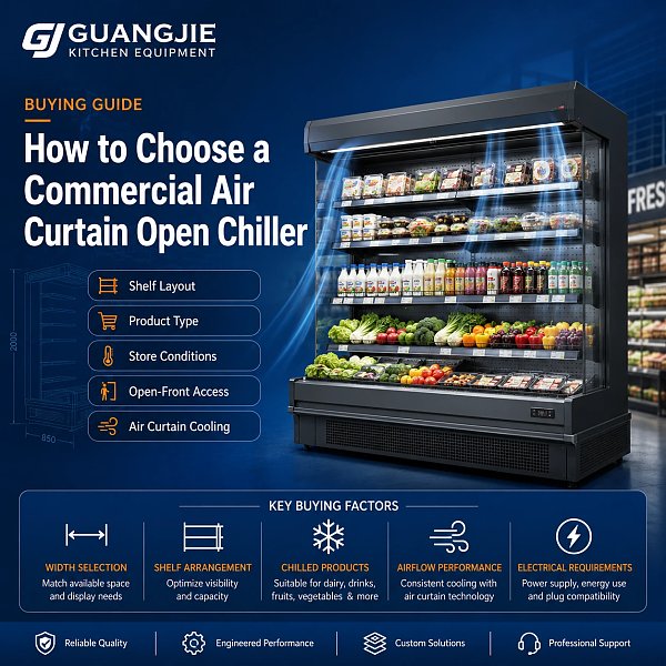 How to Choose a Commercial Air Curtain Open Chiller