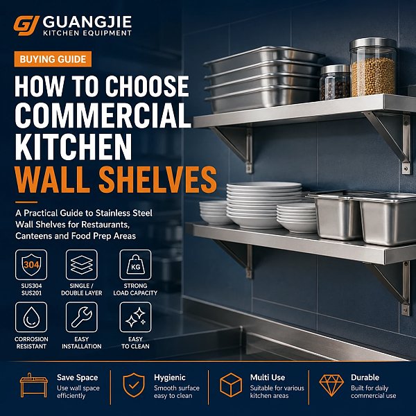 How to Choose Commercial Kitchen Wall Shelves